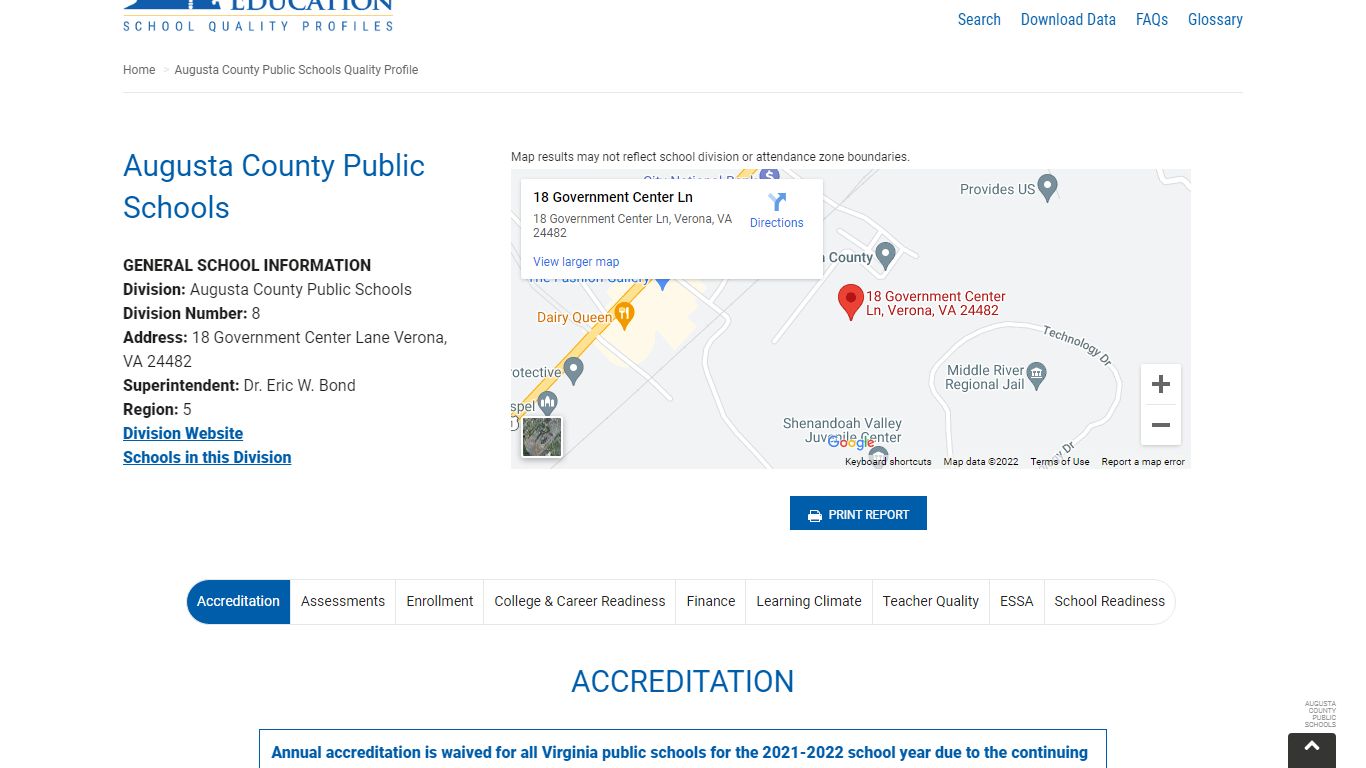 Augusta County Public Schools - Virginia School Quality Profiles